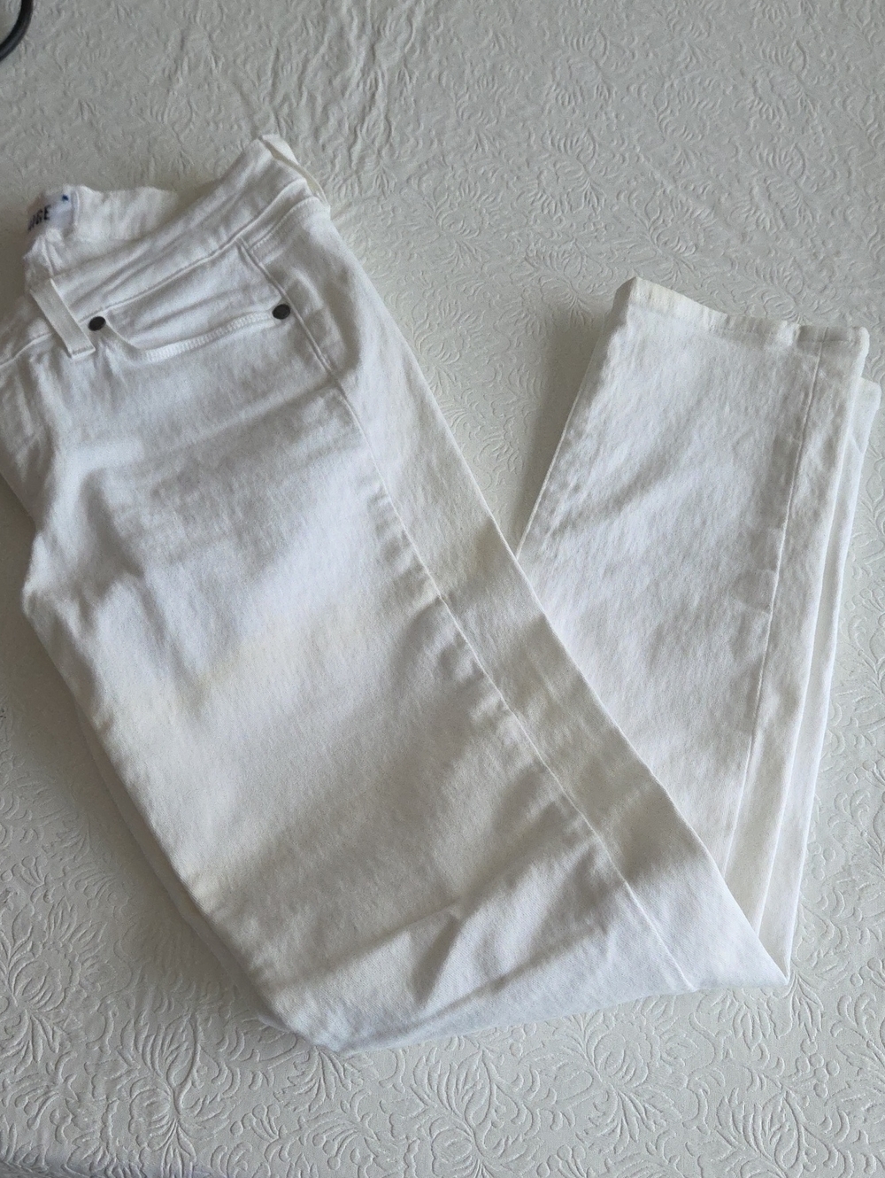 PAIGE Kylie Crop White Denim 98% Cotton, 2% Elastane